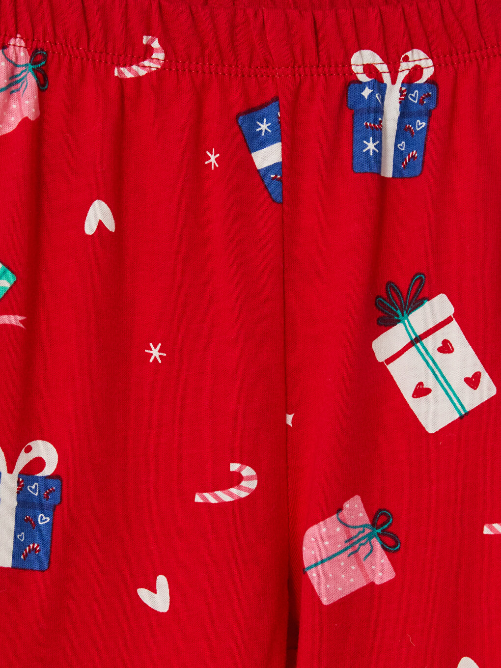 Pembe Yılbaşı Temalı Kız Çocuk Pijama Takım-5