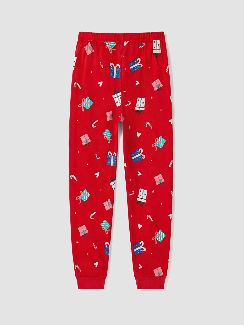 Pembe Yılbaşı Temalı Kız Çocuk Pijama Takım-6