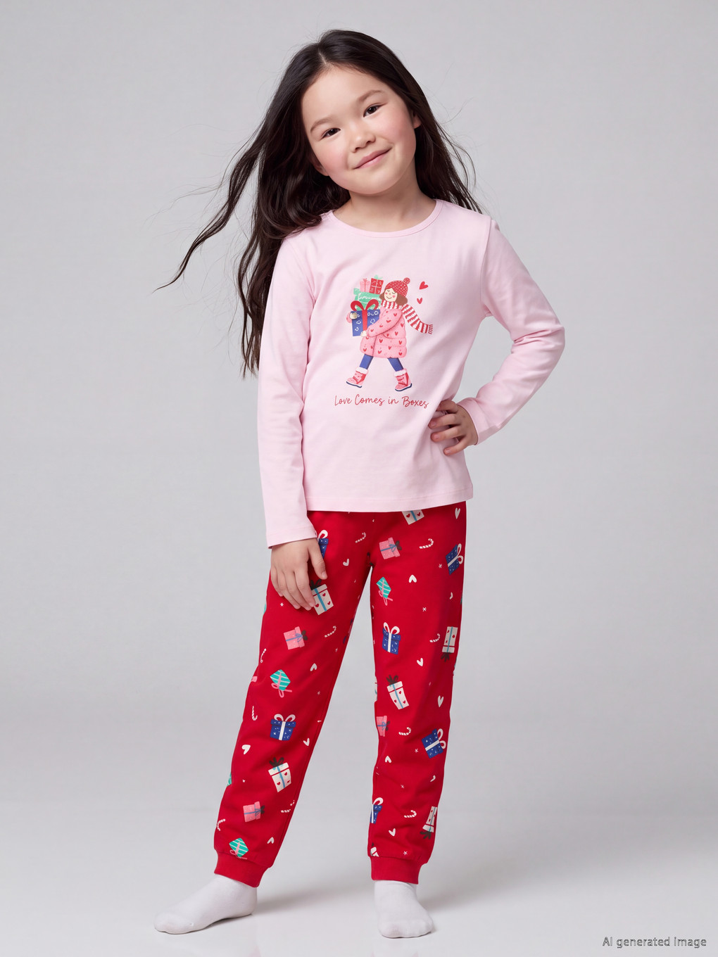 Girl Pink Pyjama Set