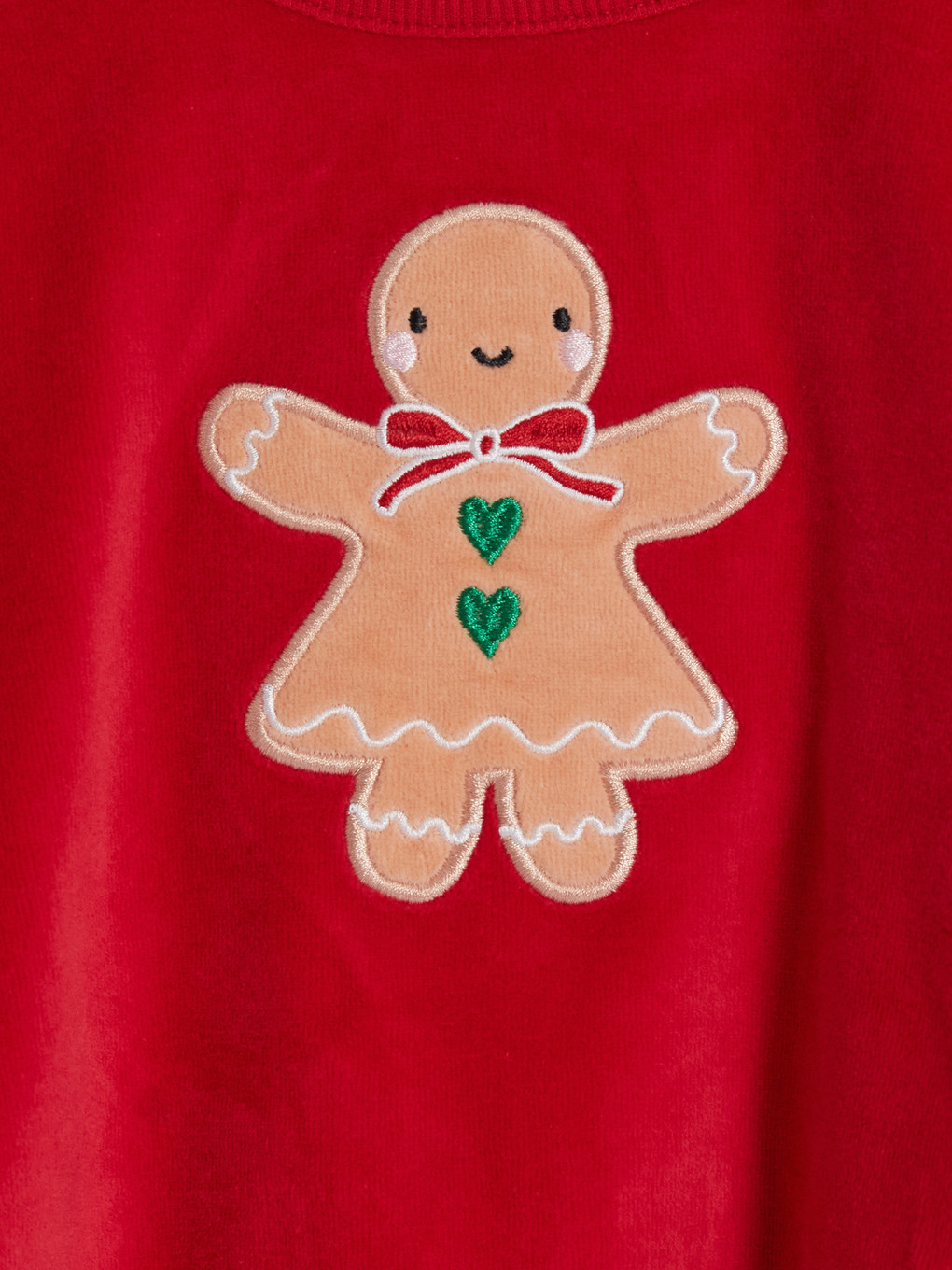 New Year Themed Girls' Velvet Pyjamas Set-5