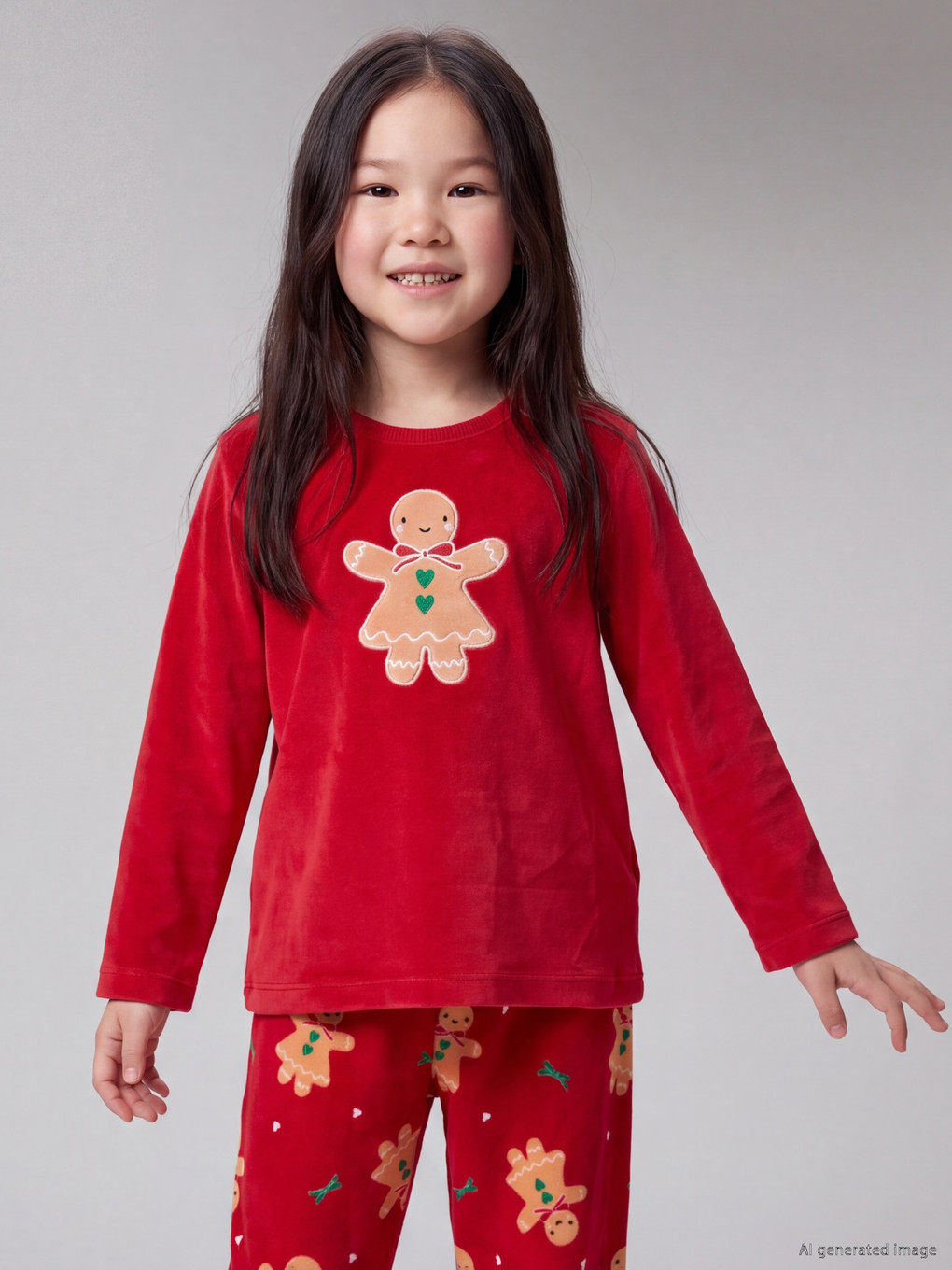 Girl Red Pyjama Set-1