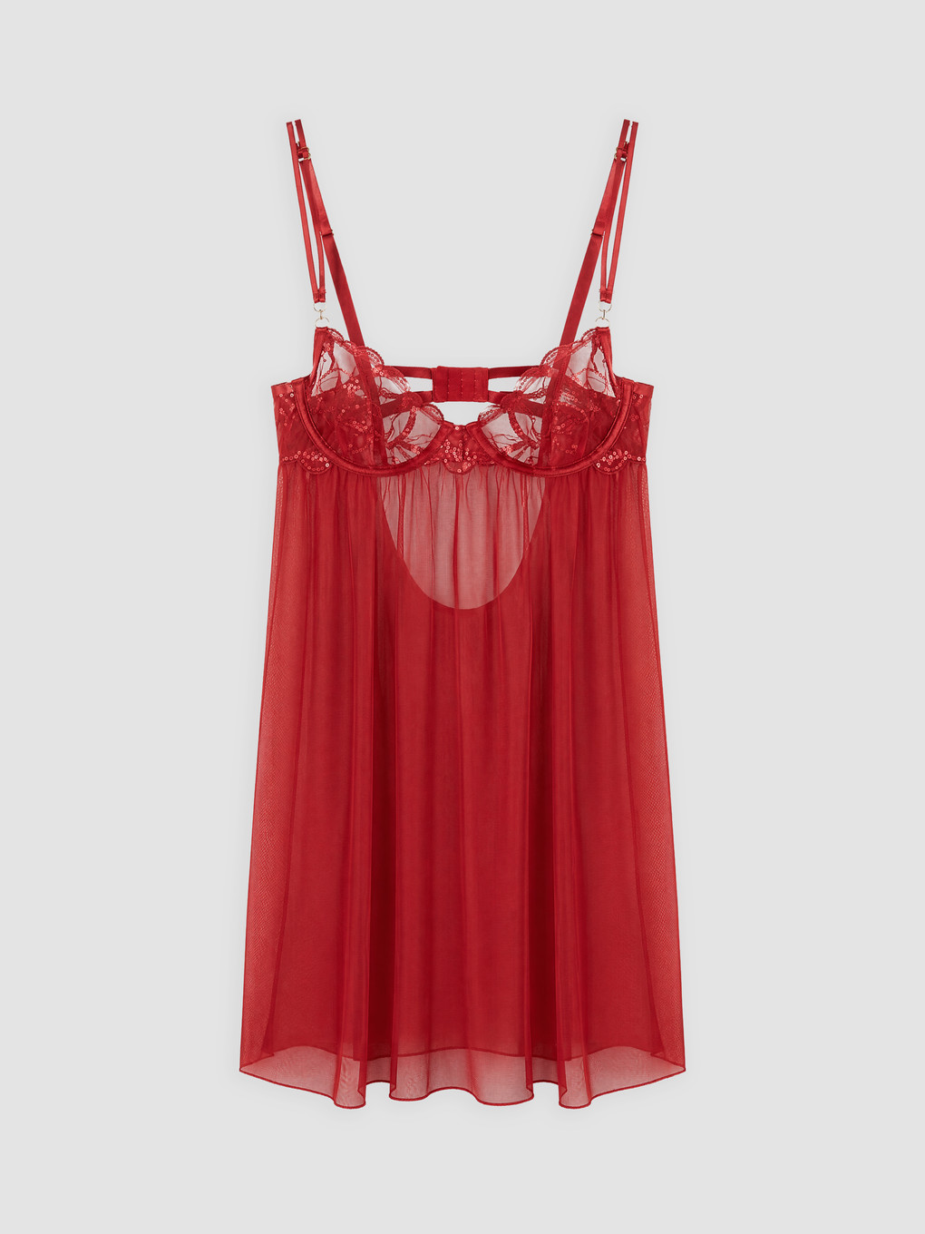 Woman Red Fancy Nightdress