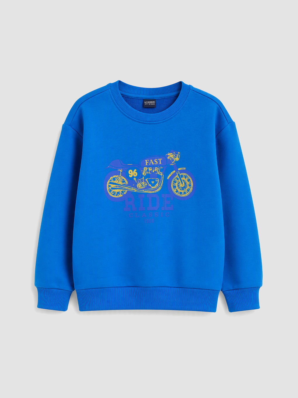Mavi Baskılı Erkek Çocuk Sweatshirt