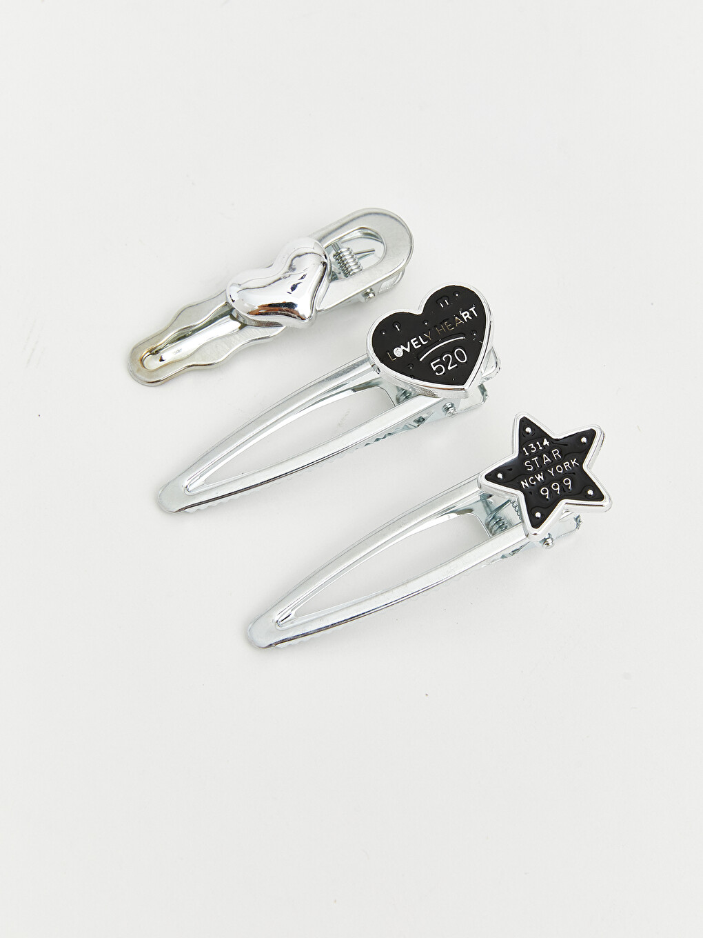Star Patterned Women's Hair Clip Set 3-piece