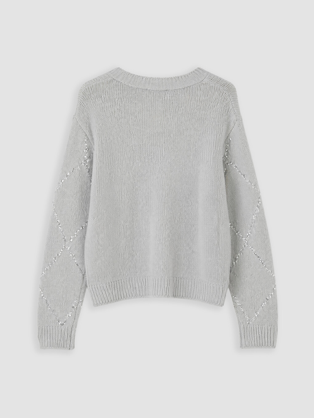 Crew Neck Argyle Patterned Women's Knitwear Sweater-6