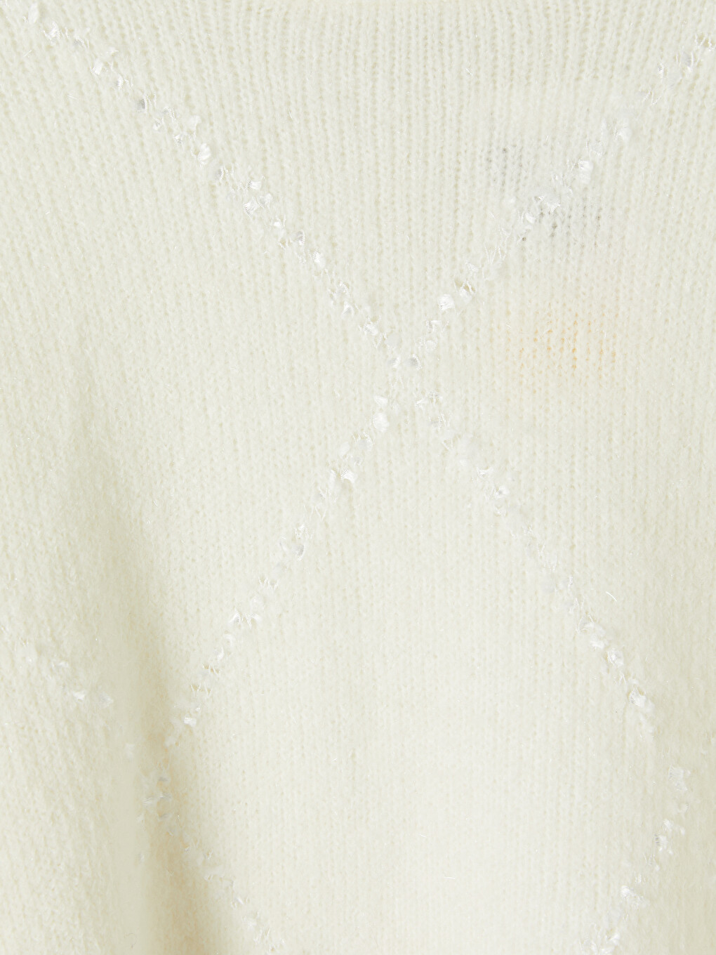 Crew Neck Argyle Patterned Women's Knitwear Sweater-5