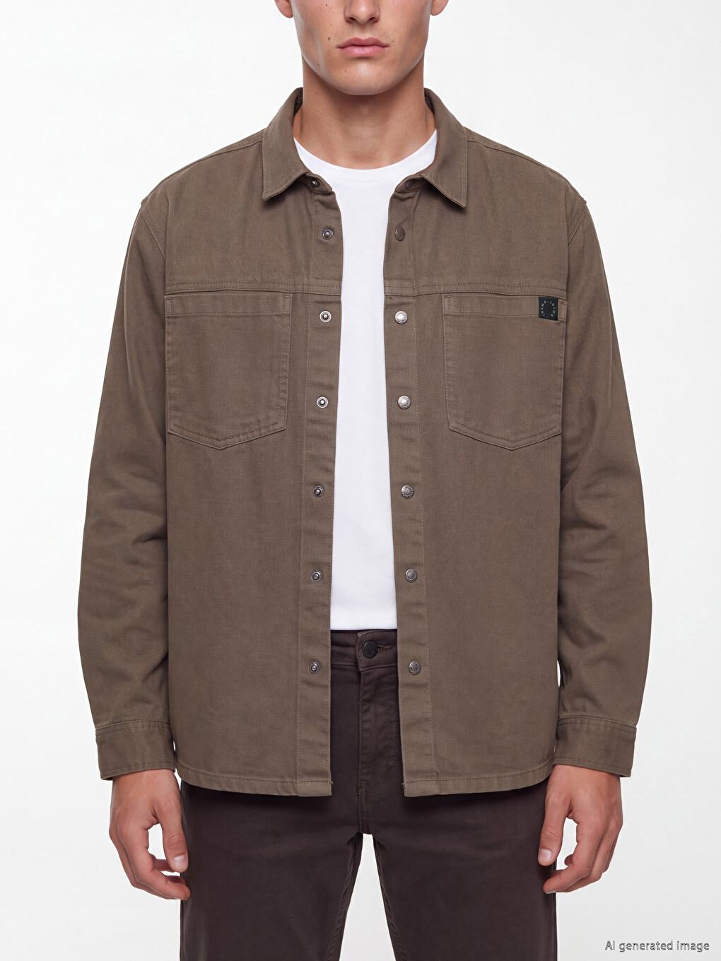 Loose Fit Men's Denim Shirt-2