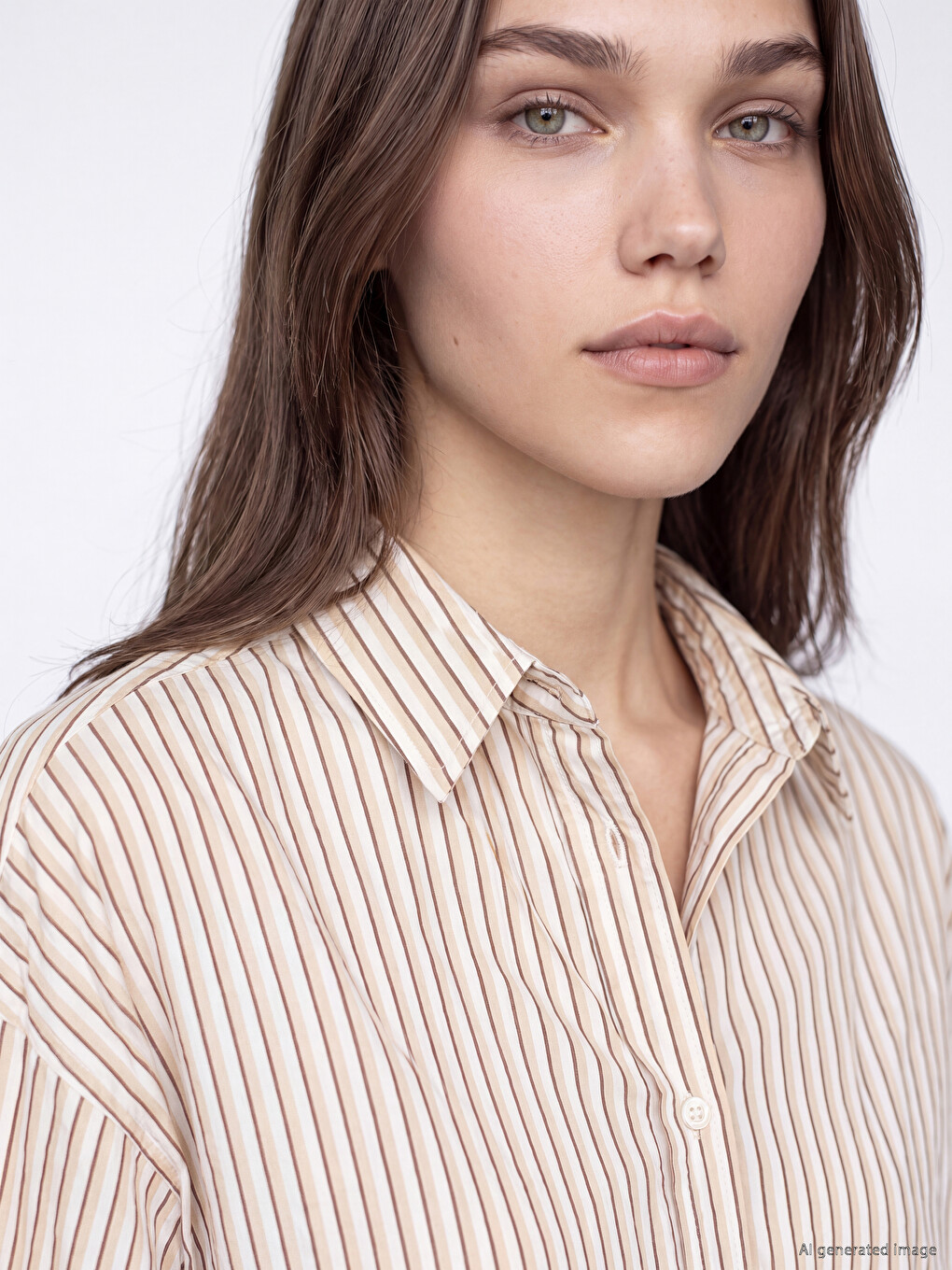 Striped Oxford Women's Shirt-2