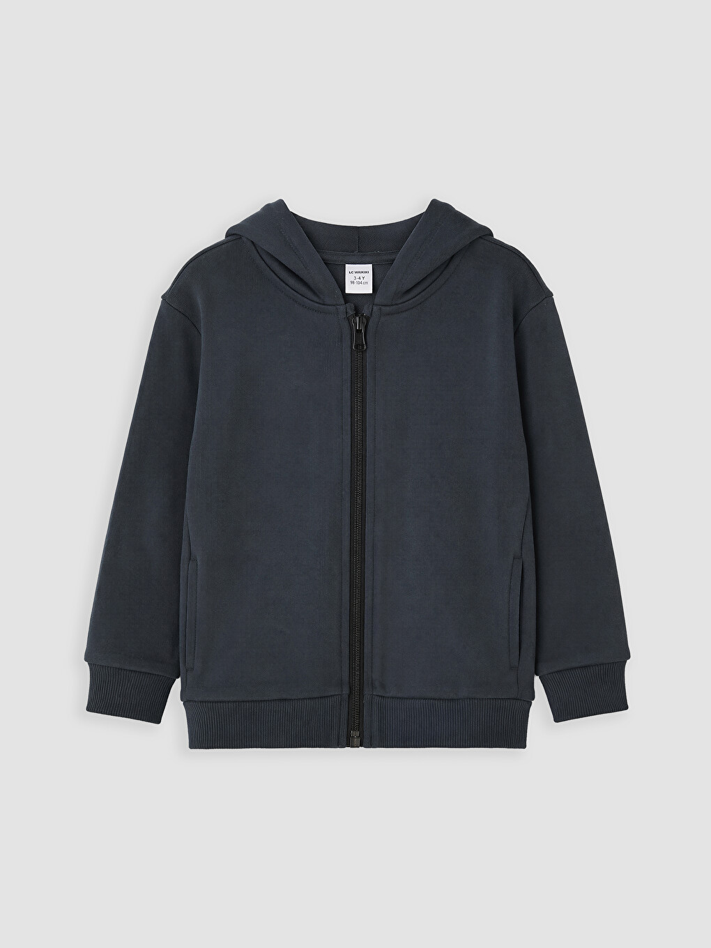 Boy Anthracite Zip-up Sweatshirt
