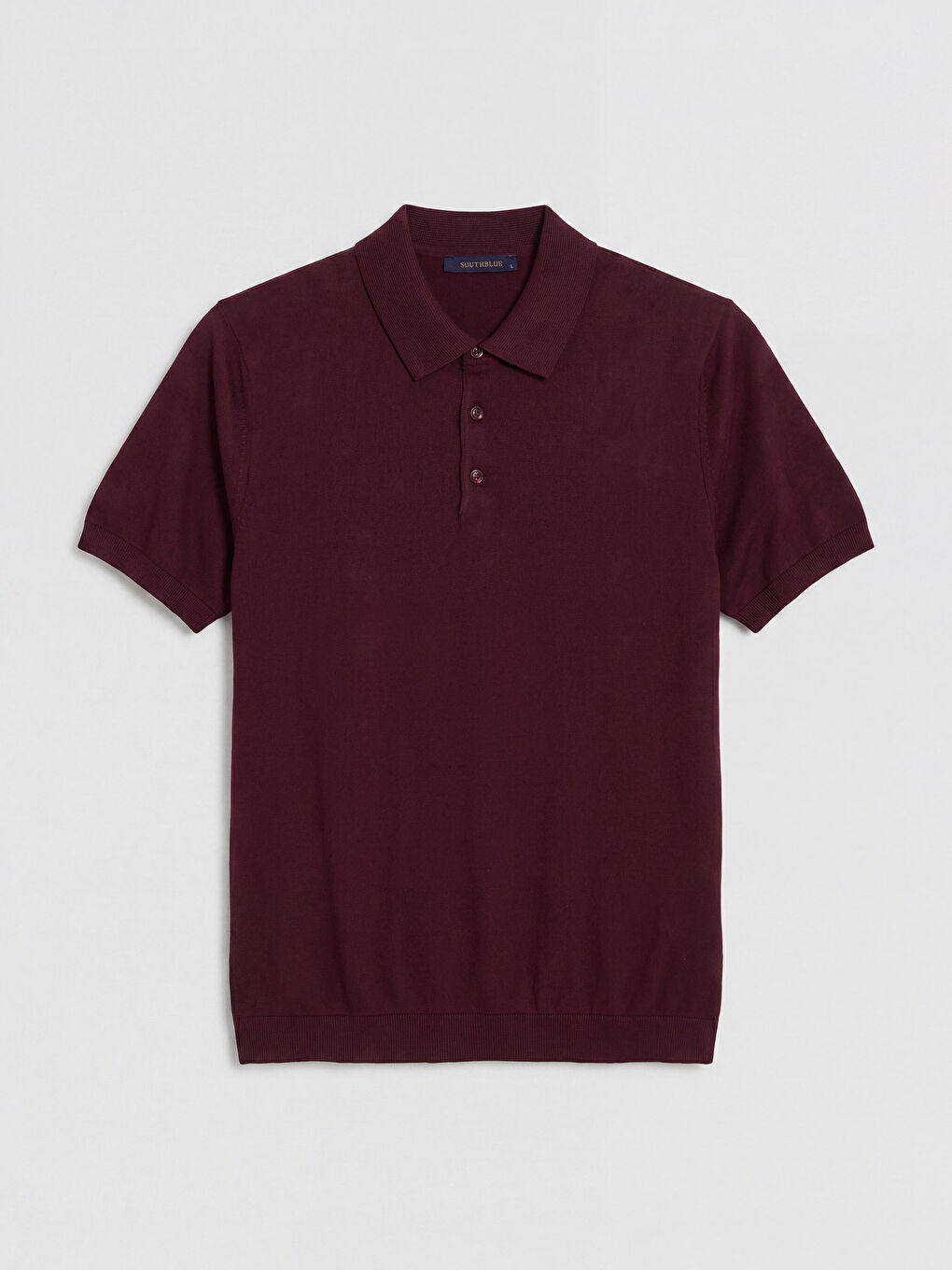 Bordo Kısa Kollu Polo Yaka Erkek Triko Kazak-4