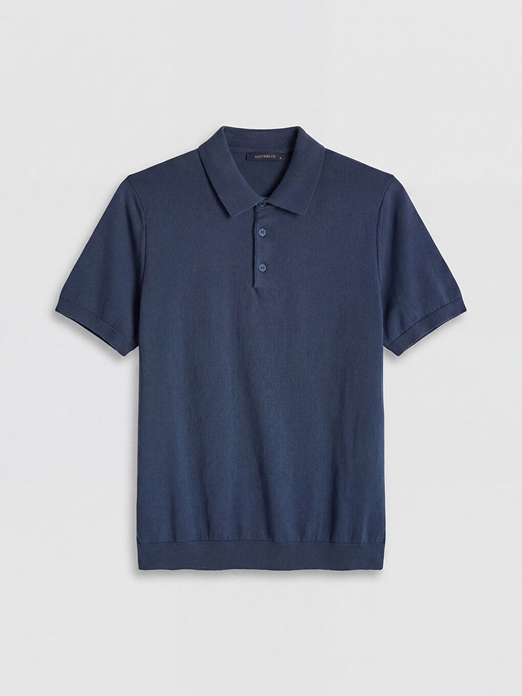 İndigo Polo Yaka Erkek Triko Kazak-4