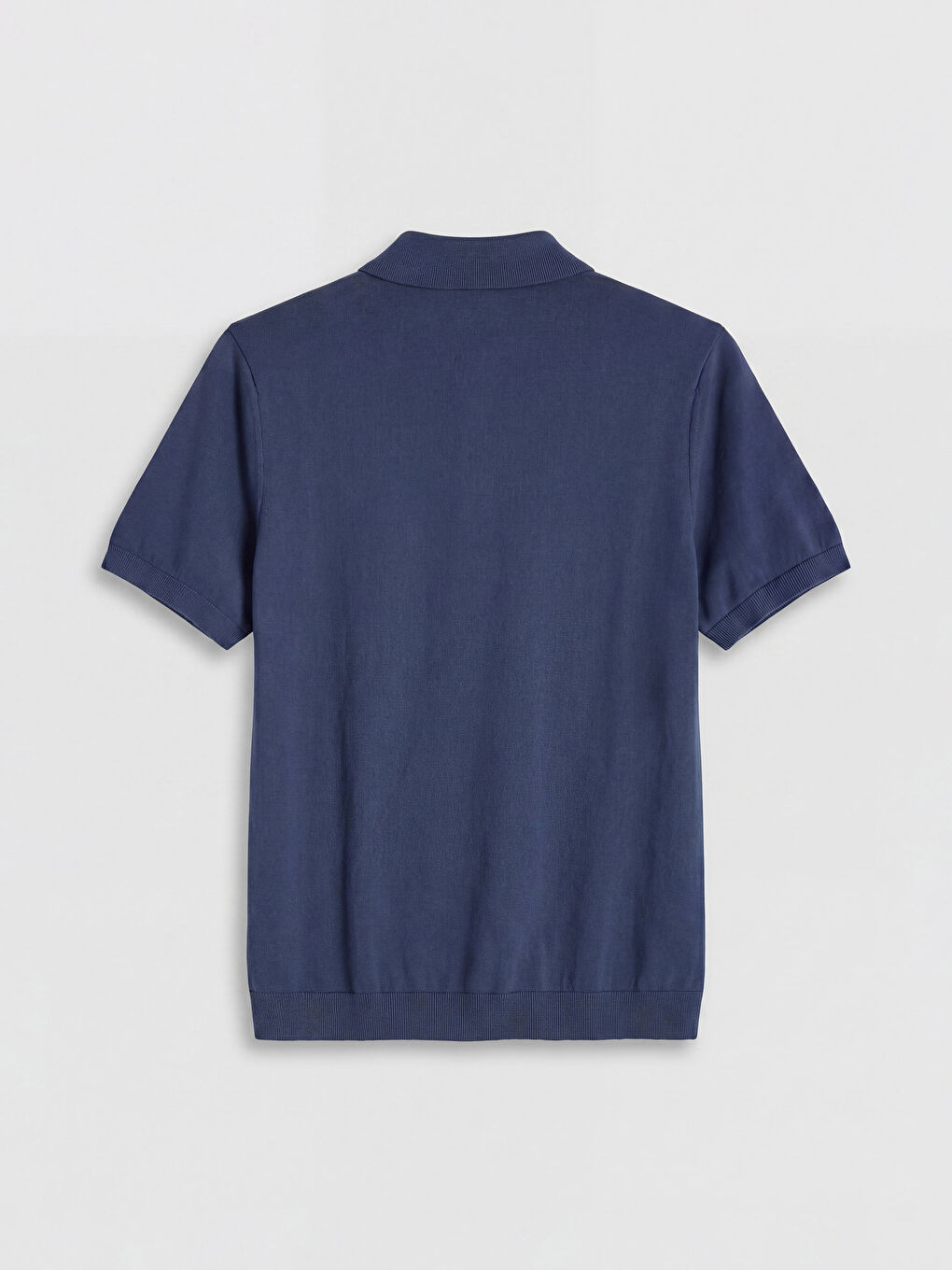 İndigo Polo Yaka Erkek Triko Kazak-5