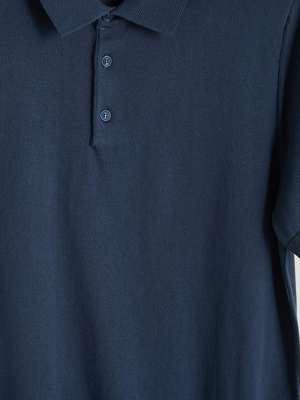 İndigo Polo Yaka Erkek Triko Kazak-6