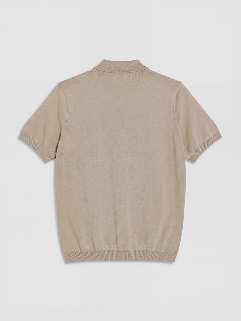 Polo Collar Short Sleeve Men's Knitwear Sweater-5