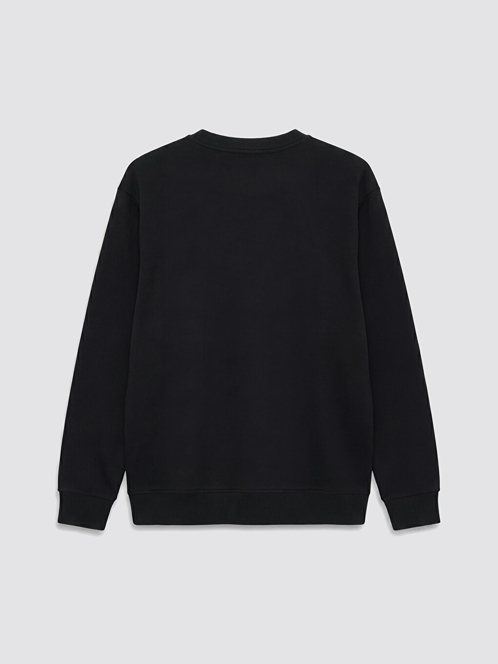 Siyah Bisiklet Yaka Slogan Baskılı Erkek Sweatshirt-5