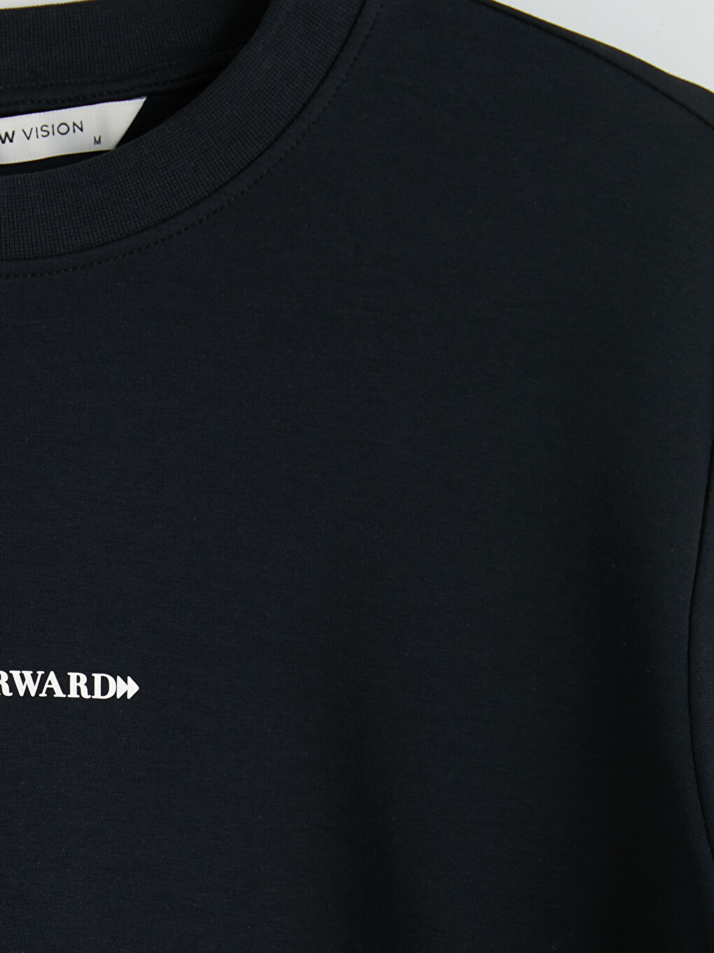 Siyah Bisiklet Yaka Slogan Baskılı Erkek Sweatshirt-6