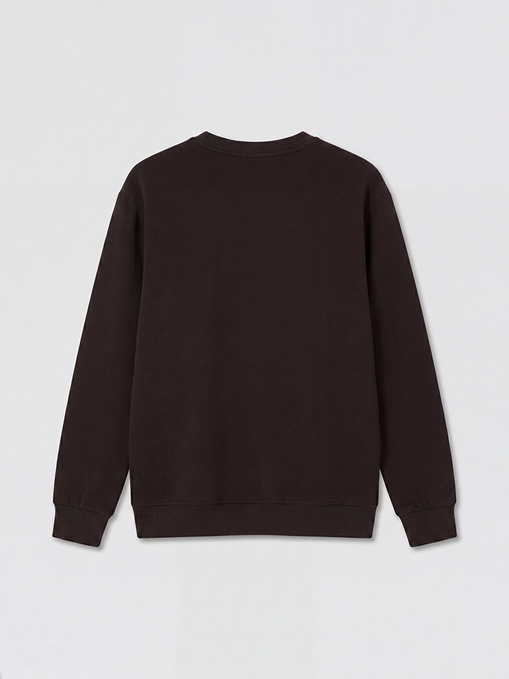 Kahverengi Bisiklet Yaka Slogan Baskılı Erkek Sweatshirt-5