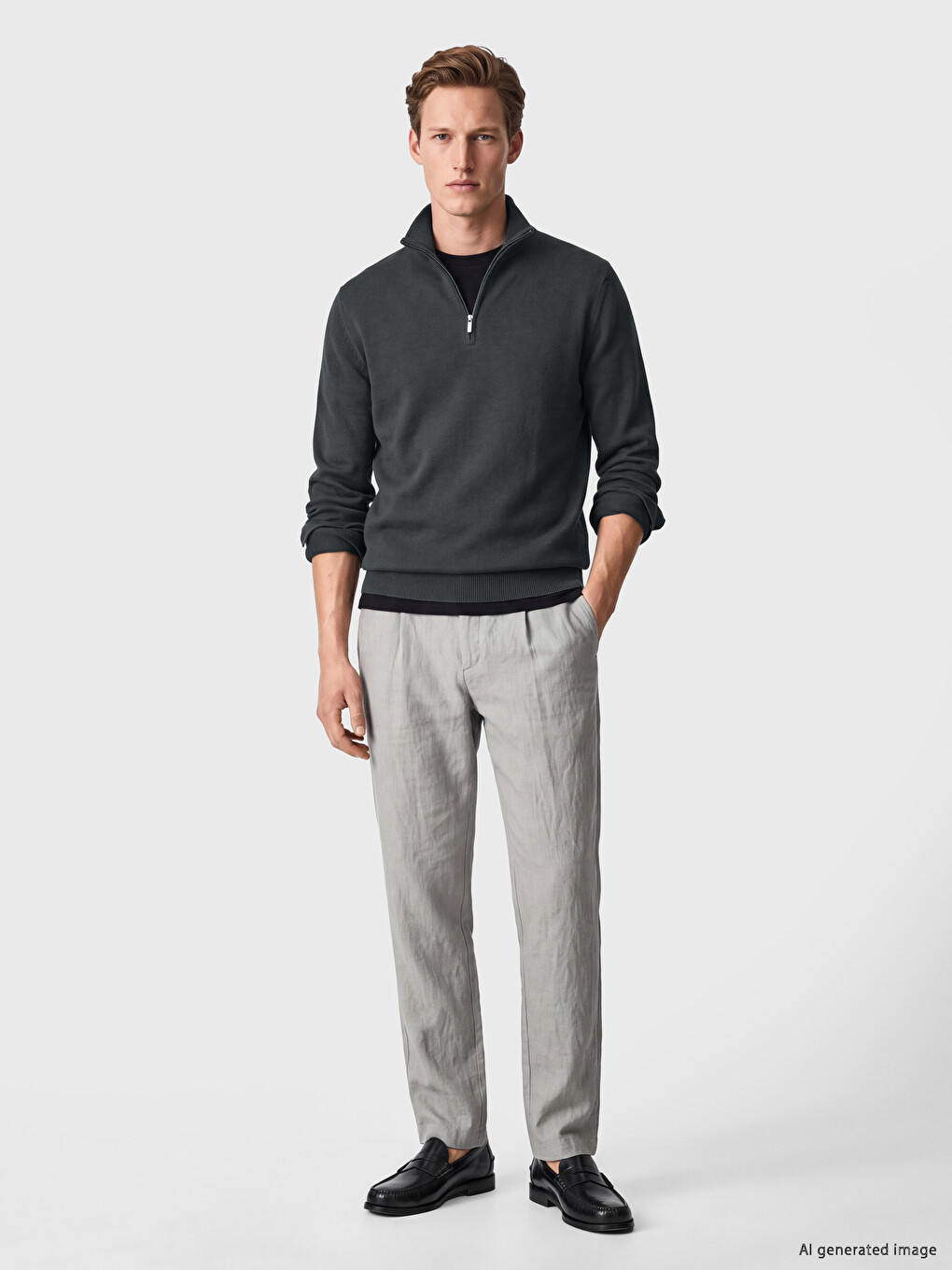 Polo Collar Men's Knitwear Sweater-1