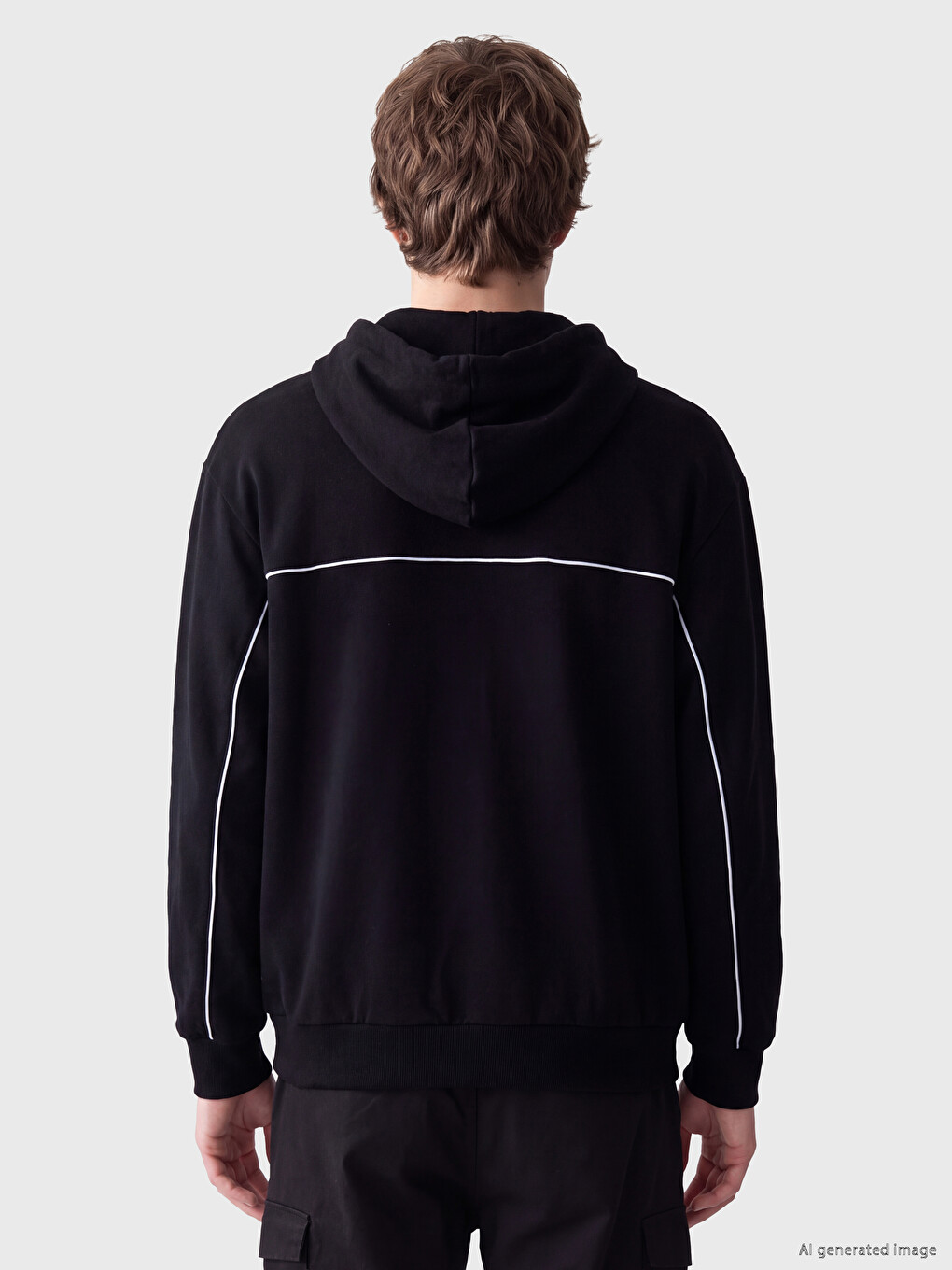 Hooded Men's Zip-up Sweatshirt-3