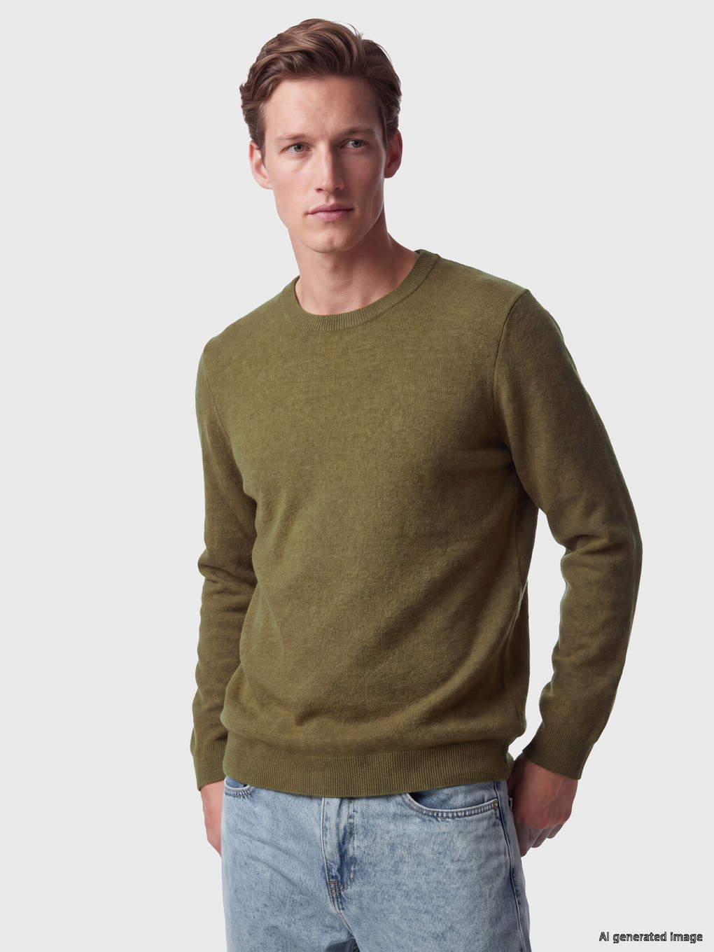 Crew Neck Men's Knitwear Sweater