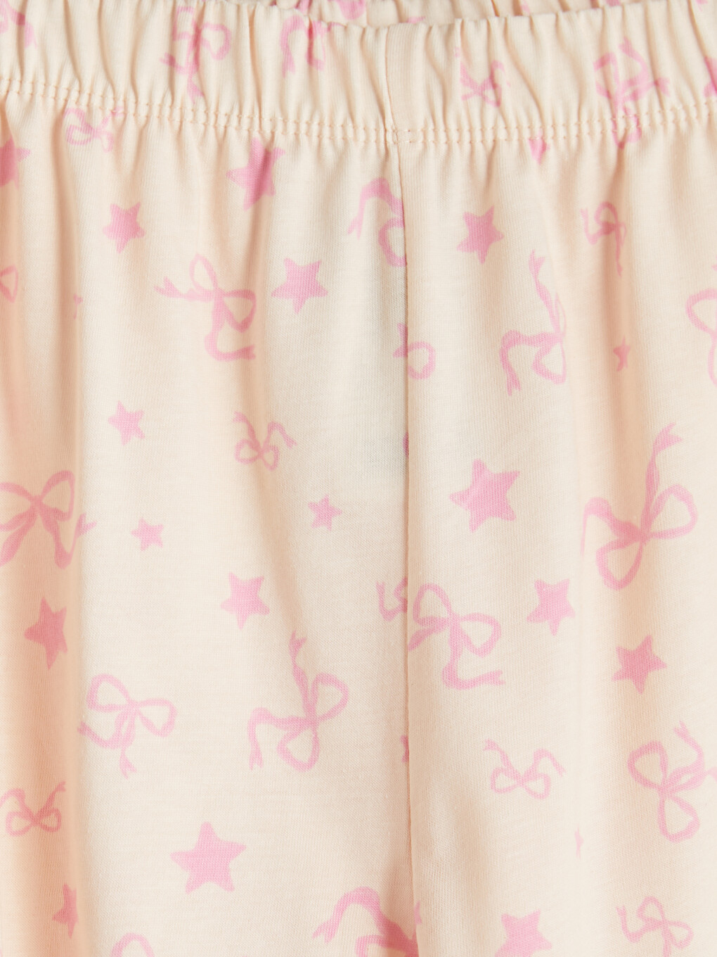 Pembe Beli Lastikli Baskılı Kız Çocuk Pijama Alt-2