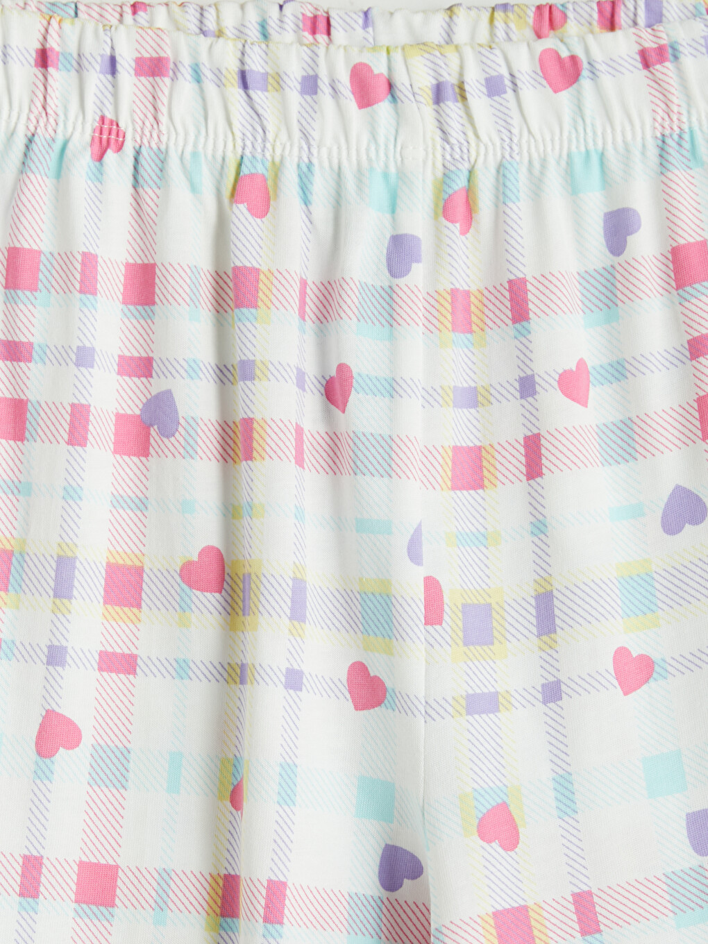 Pembe Gömlek Yaka Ekose Kız Çocuk Pijama Takımı-6