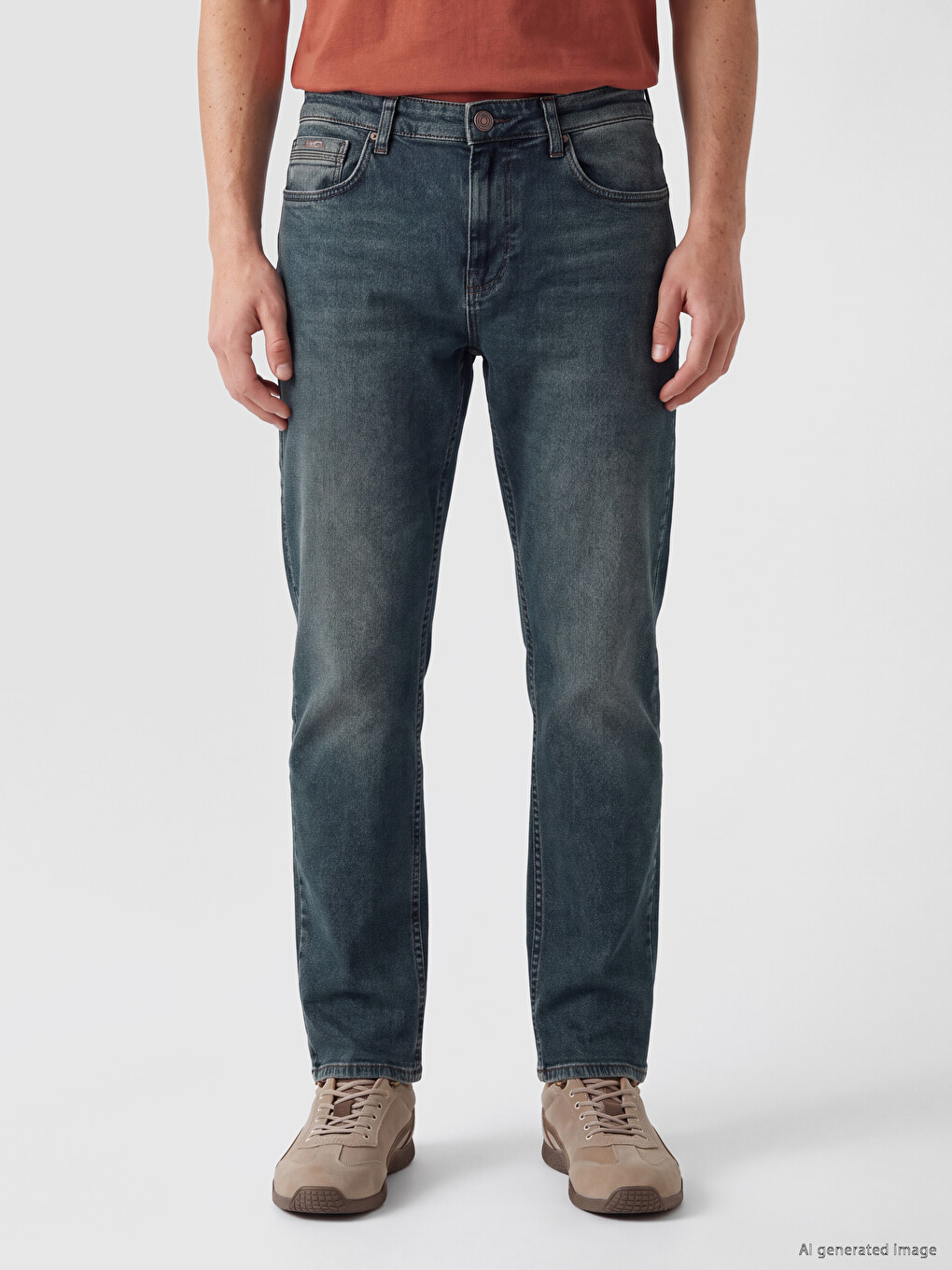 Yeşil 779 Regular Fit Erkek Jean Pantolon-1