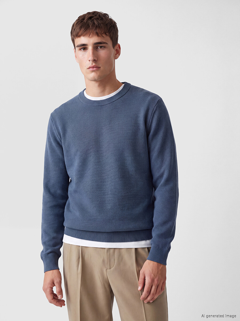 Crew Neck Regular Fit Men's Knitwear Sweater