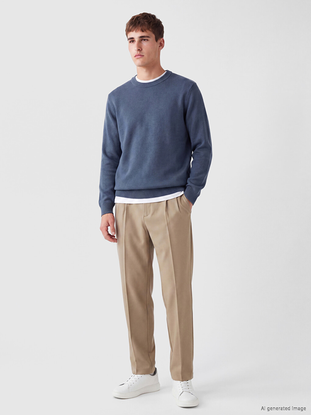 Crew Neck Regular Fit Men's Knitwear Sweater-1