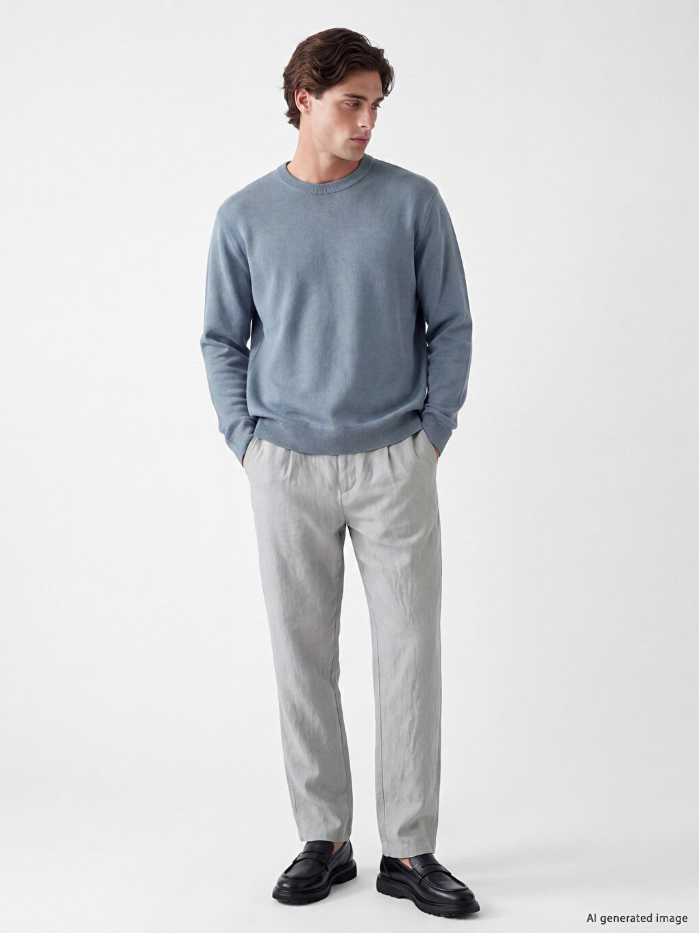 Crew Neck Men's Knitwear Sweater-1