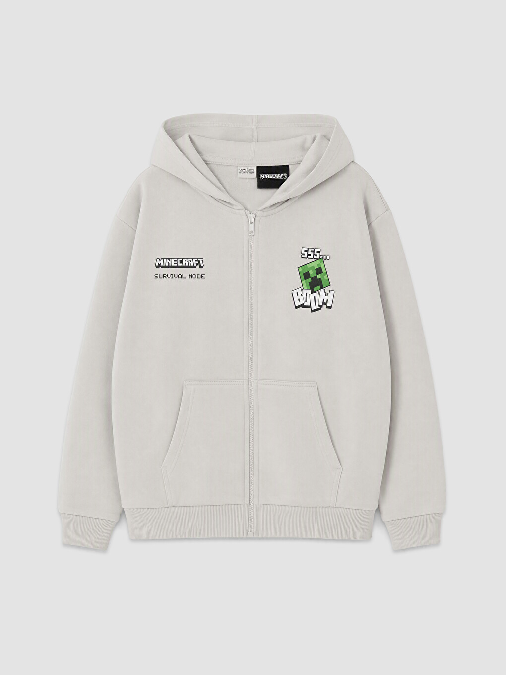 Minecraft Printed Boys' Zippered Sweatshirt