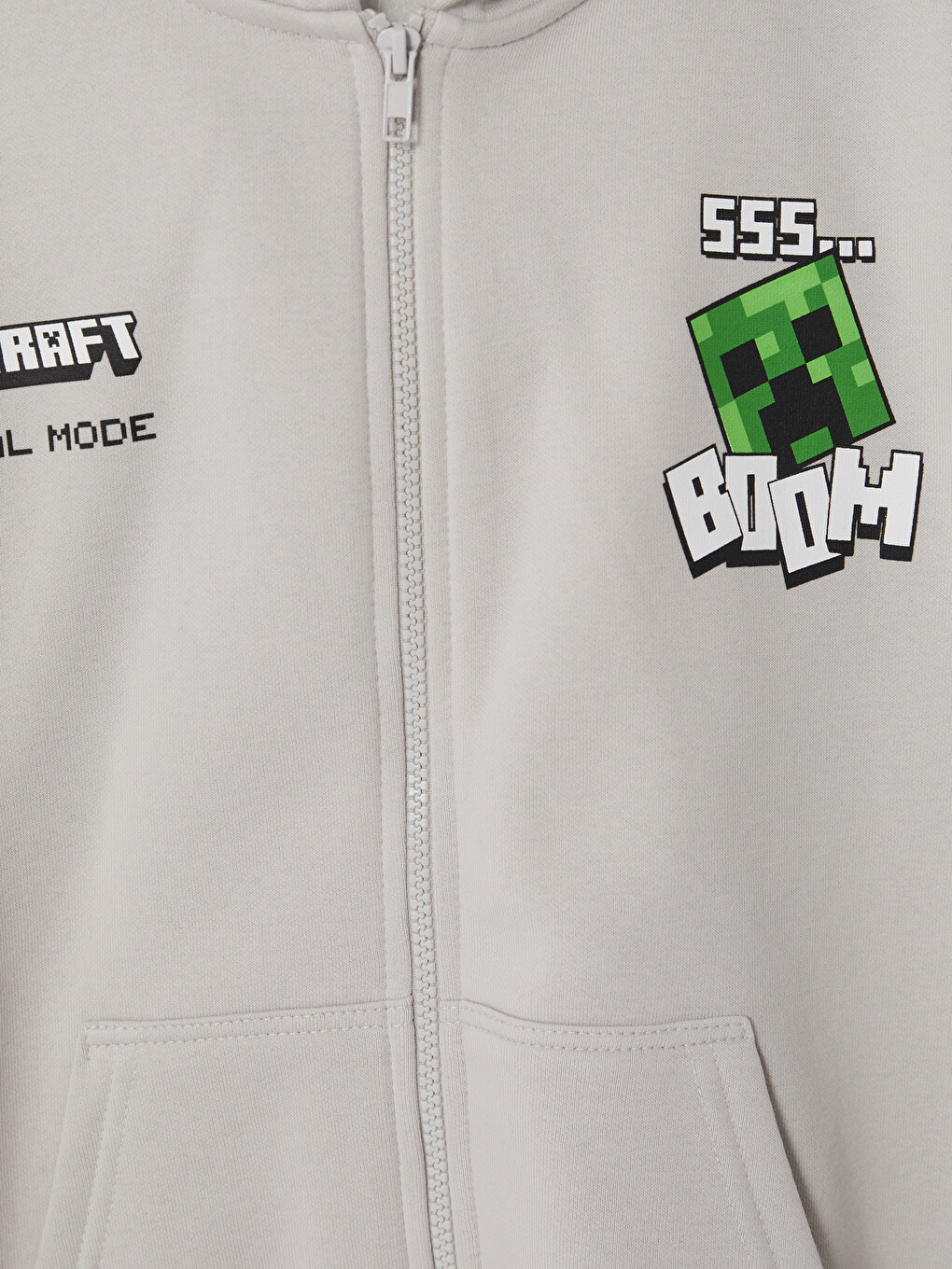 Minecraft Printed Boys' Zippered Sweatshirt-2