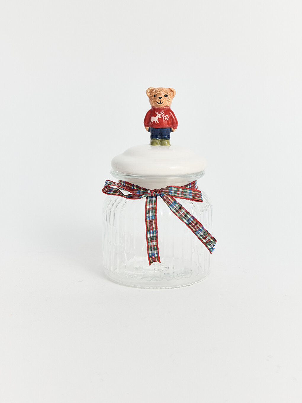 Bear Teddy Lidded Glass Jar-1