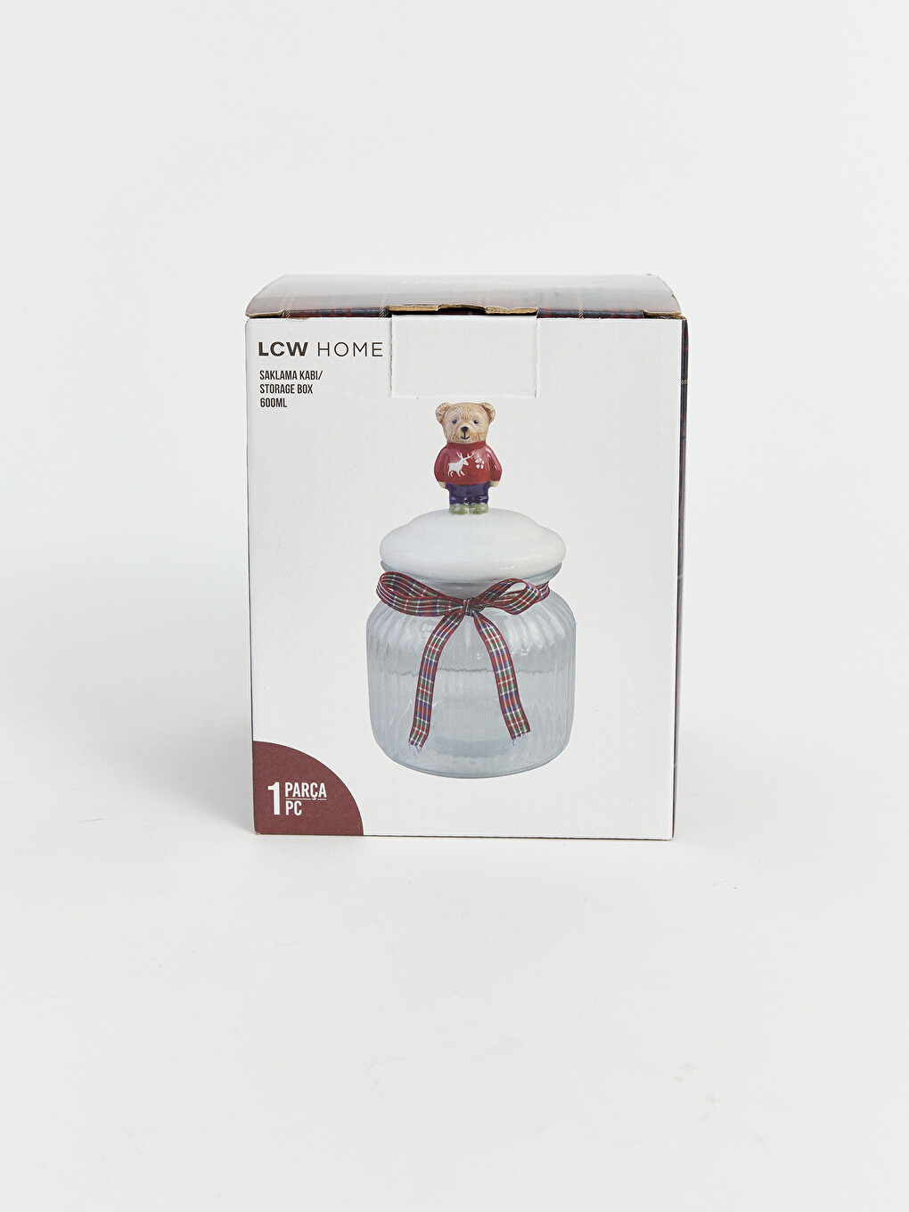 Bear Teddy Lidded Glass Jar-2