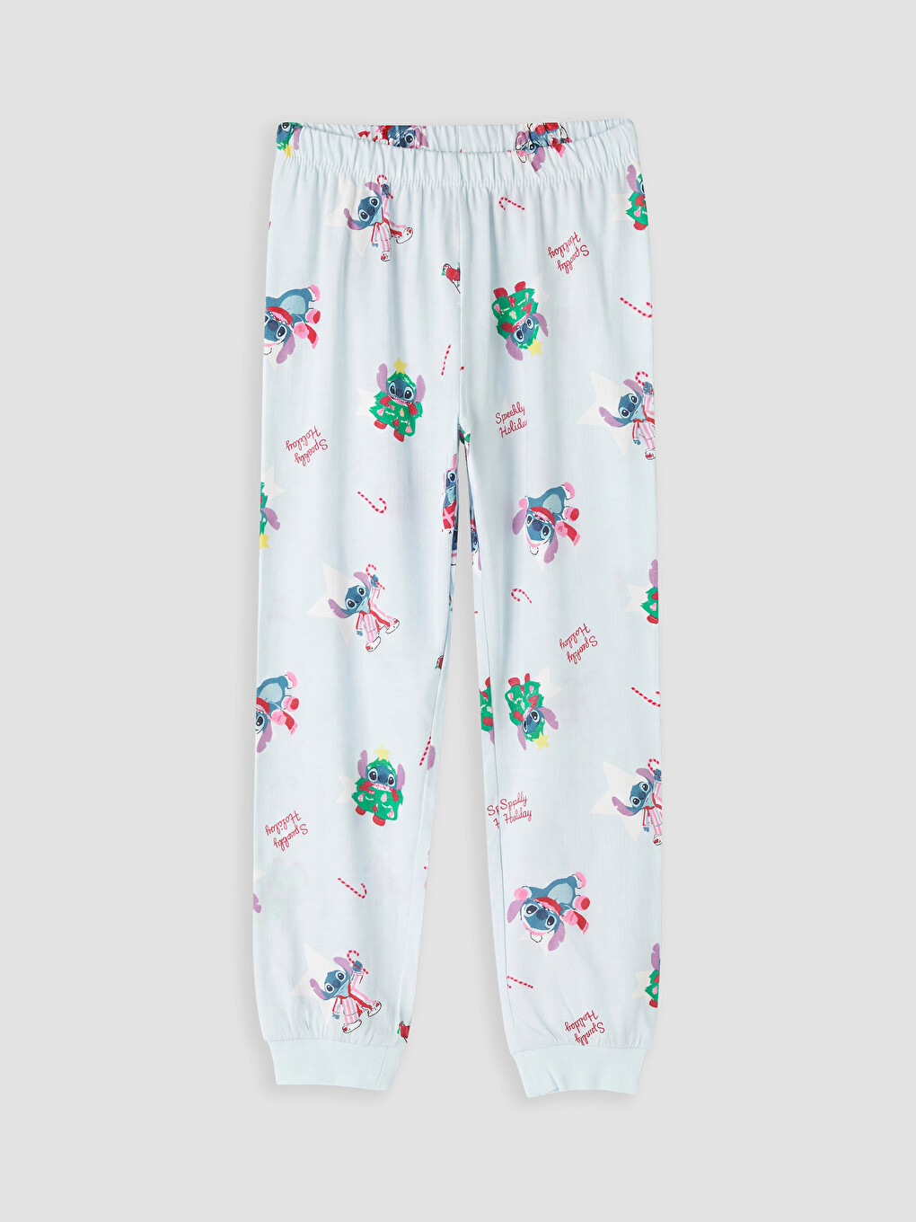Pembe Stitch Baskılı Kız Çocuk Pijama Takım-4
