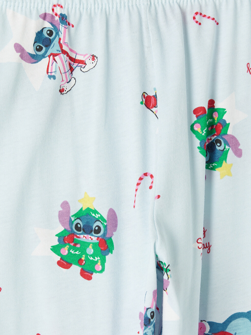 Pembe Stitch Baskılı Kız Çocuk Pijama Takım-5