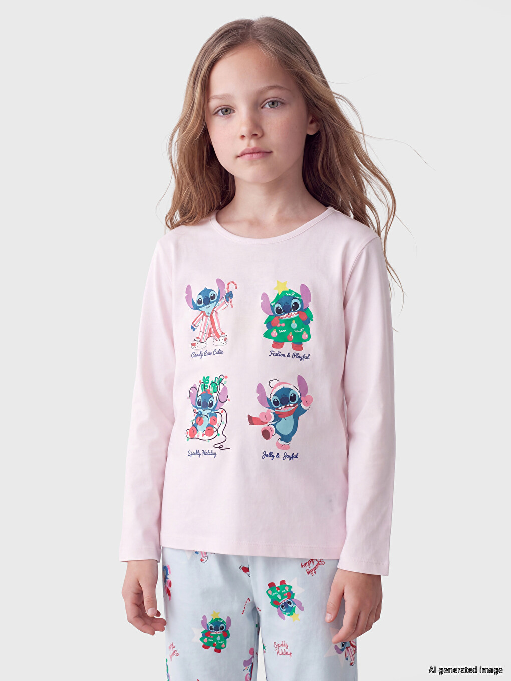 Stitch Štampani Komplet Pidžame Za Devojčice-1
