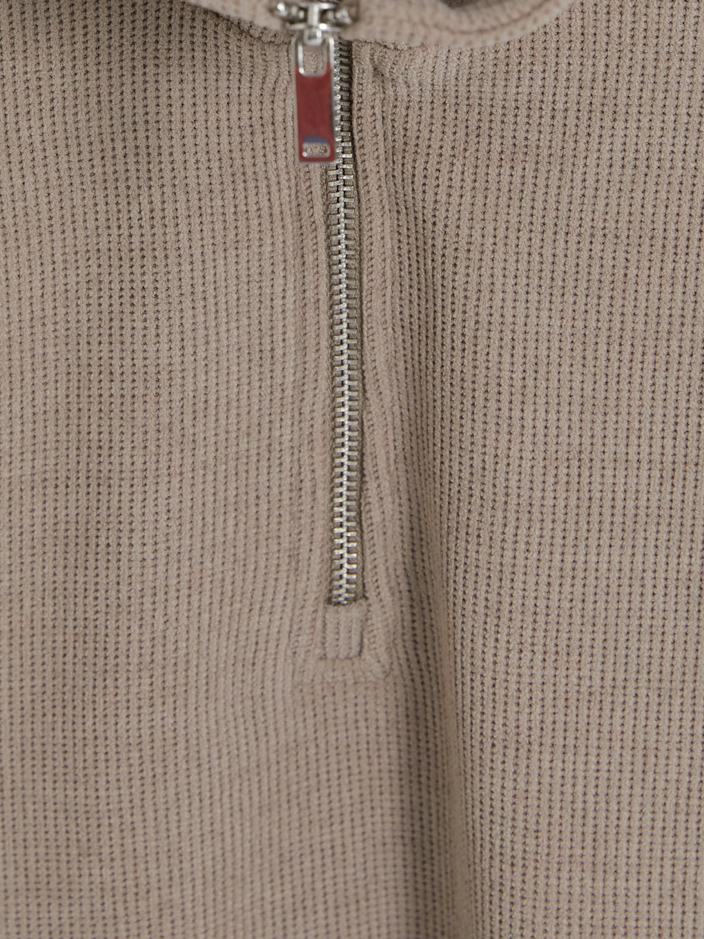 Bej Polo Yaka Erkek Sweatshirt-2