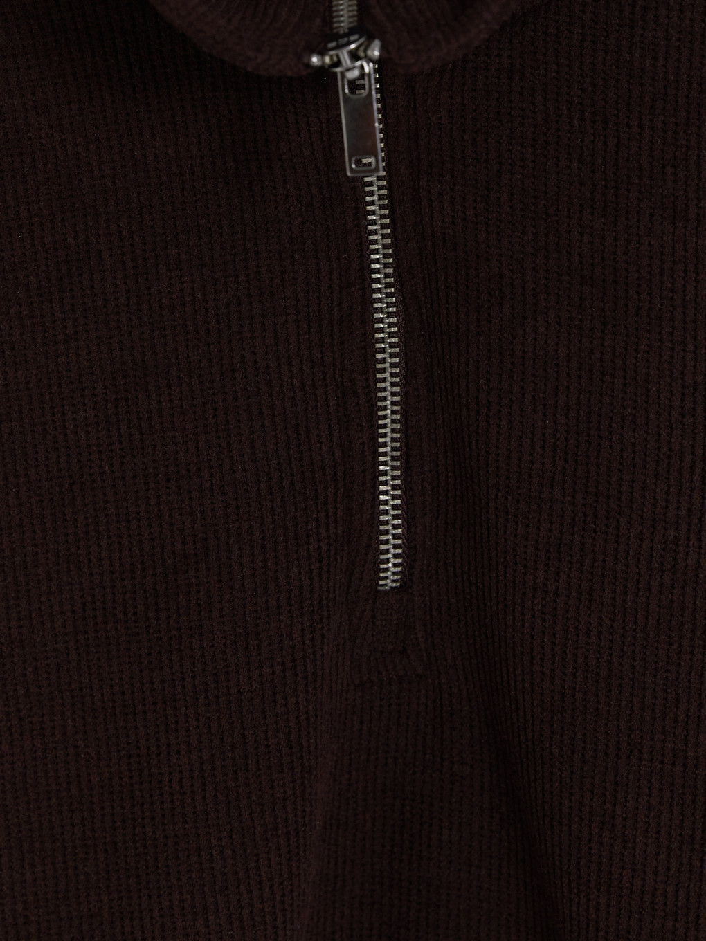 Kahverengi Polo Yaka Erkek Sweatshirt-1