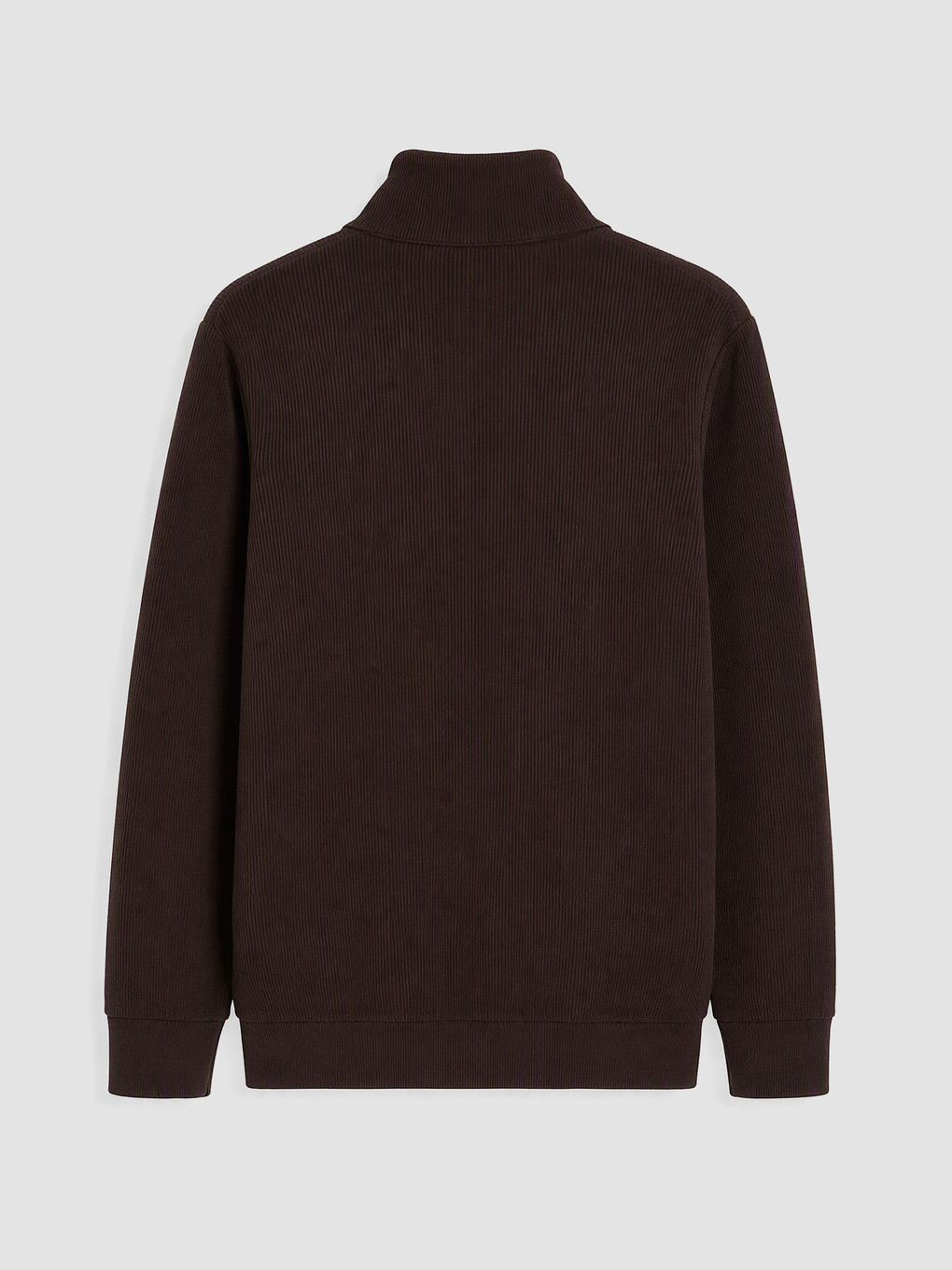Kahverengi Polo Yaka Erkek Sweatshirt-2