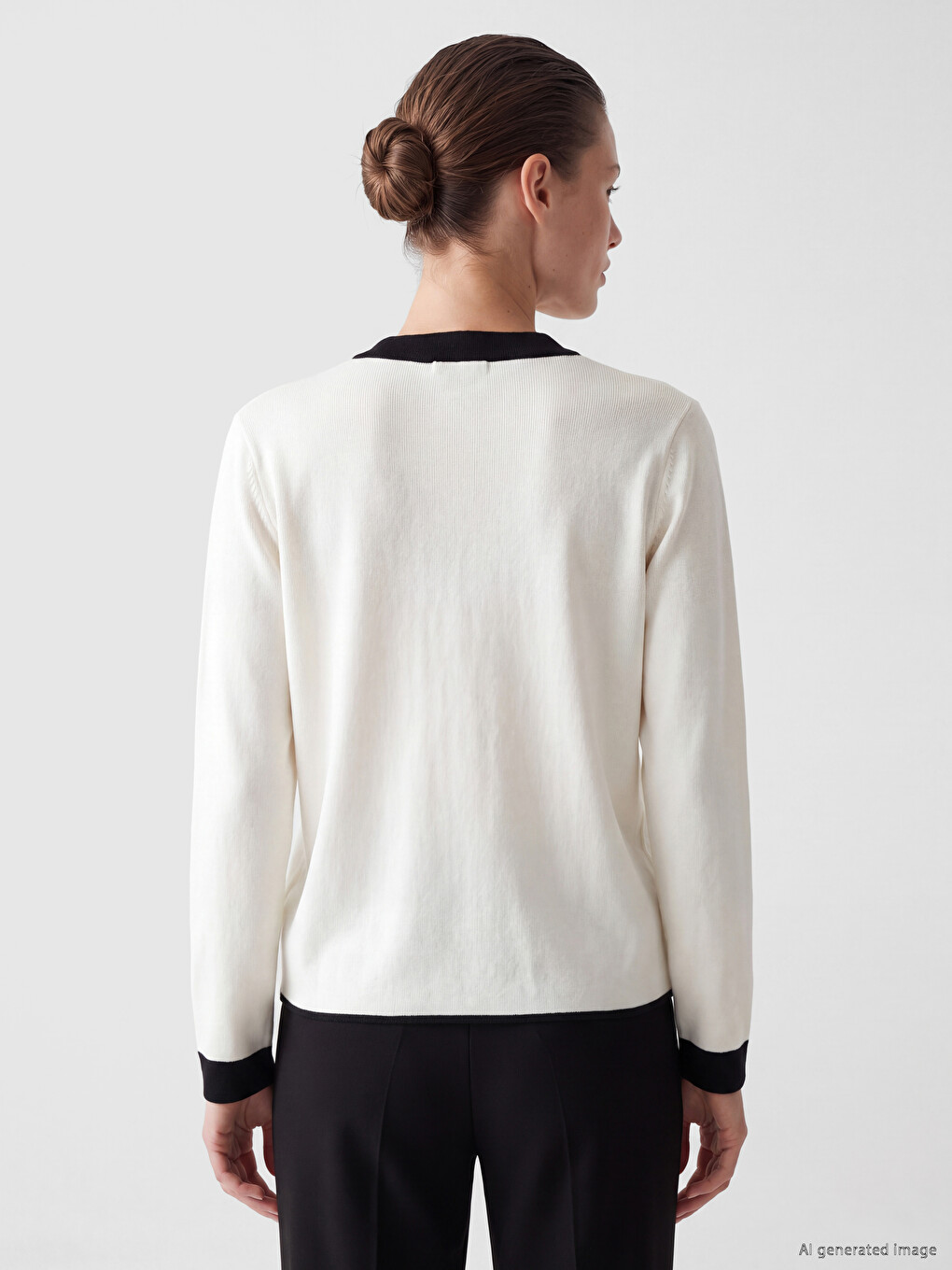Fancy Buttoned Women's Knitwear Cardigan-3