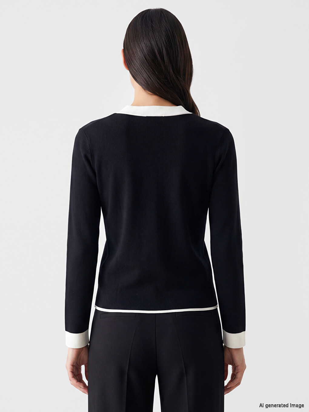 Fancy Buttoned Women's Knitwear Cardigan-3