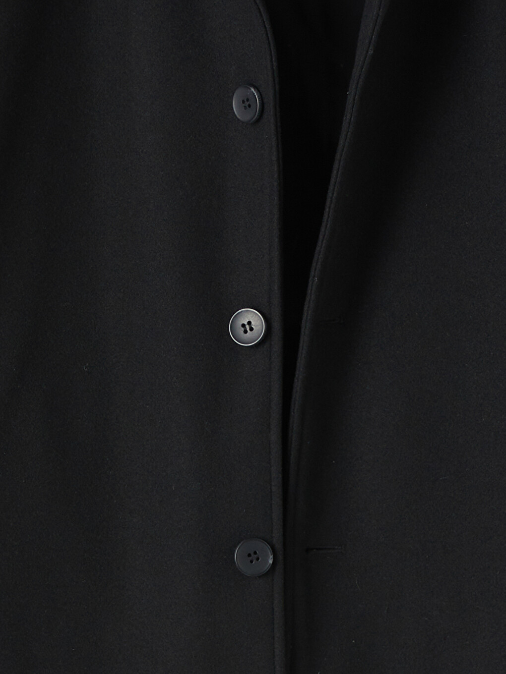 Siyah Regular Fit Erkek Kaşe Mont-7