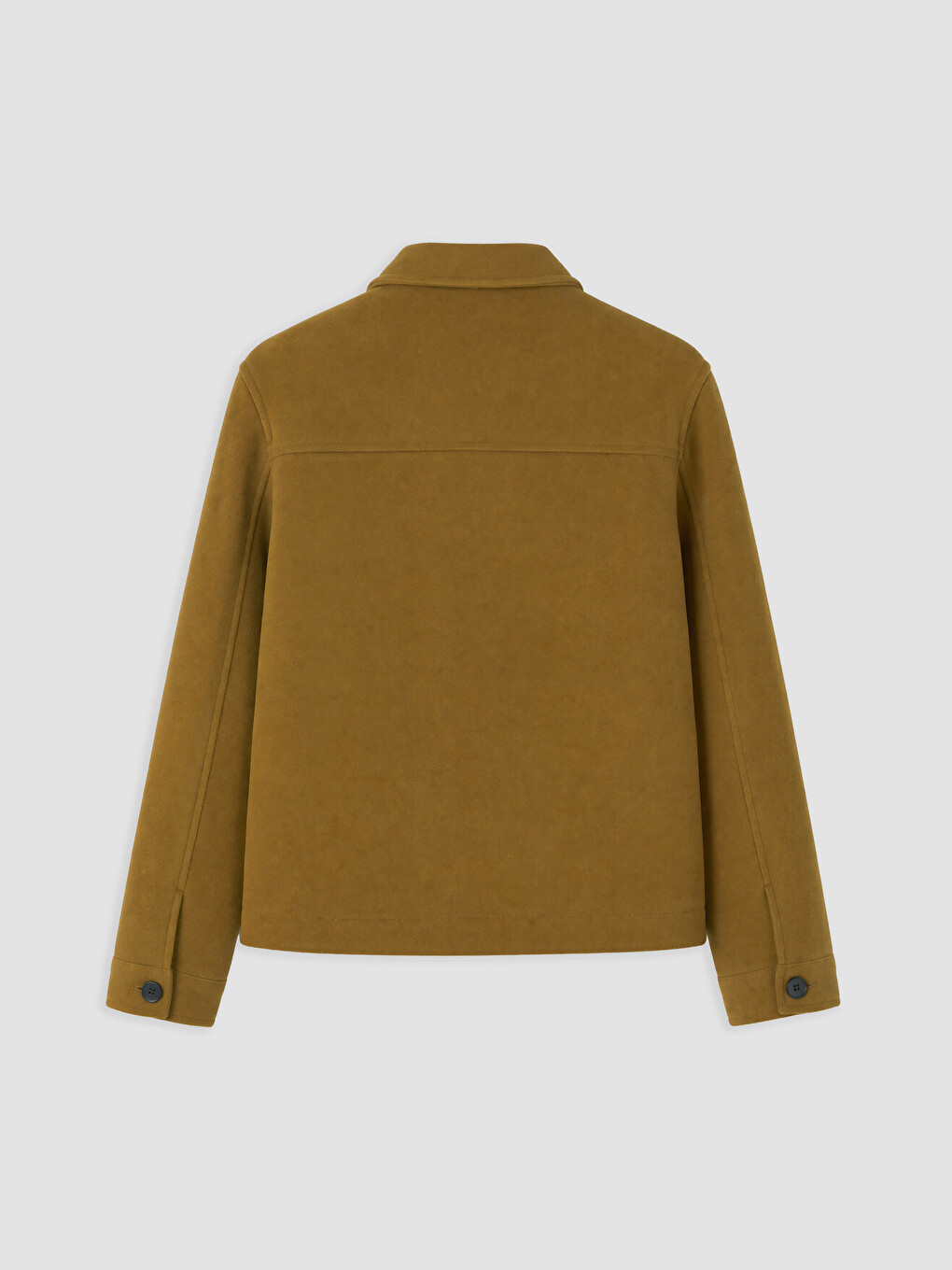 Sarı Regular Fit Erkek Kaşe Mont-6