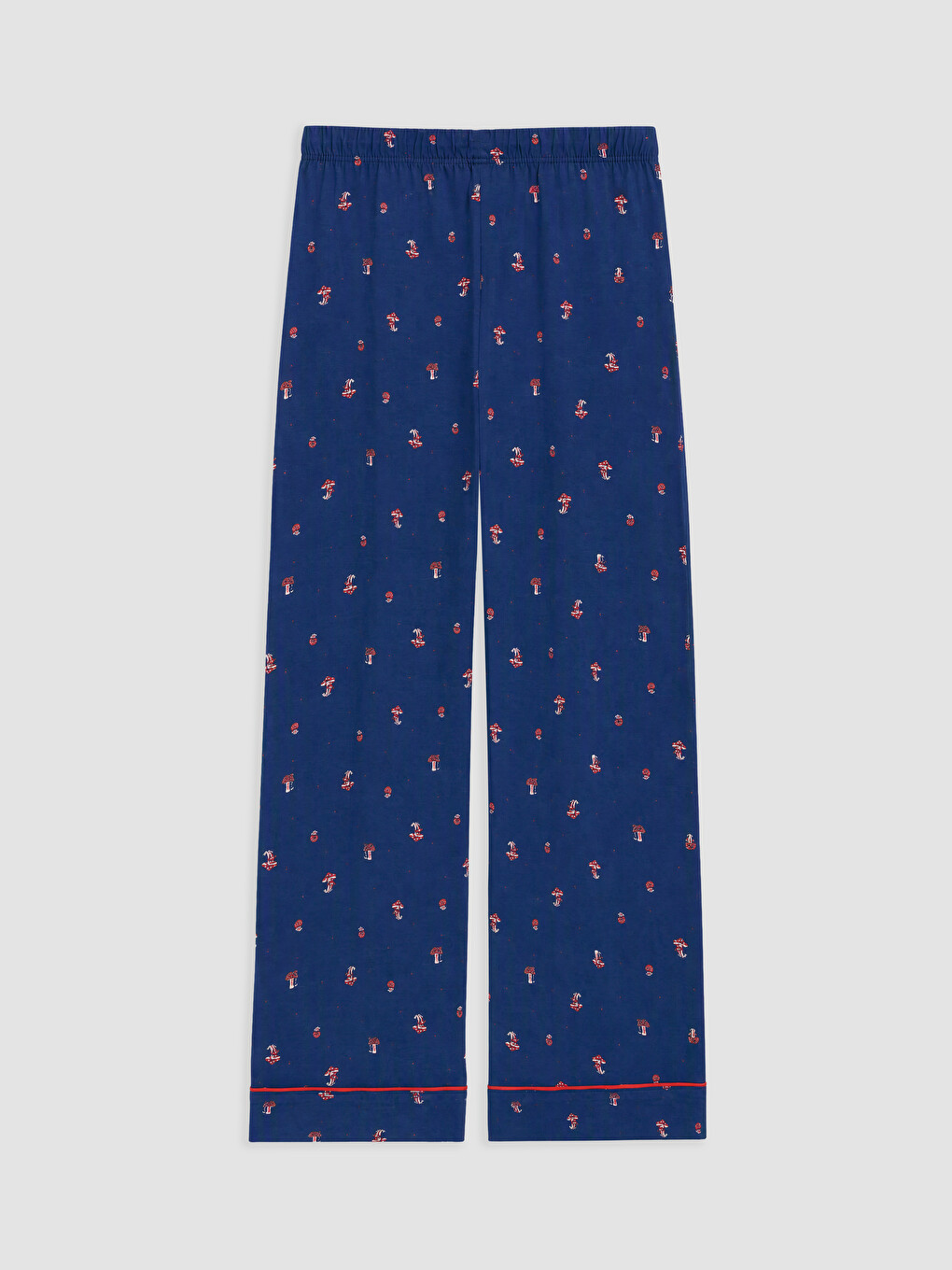 Mavi Gömlek Yaka Desenli Hamile Pijama Takım-4