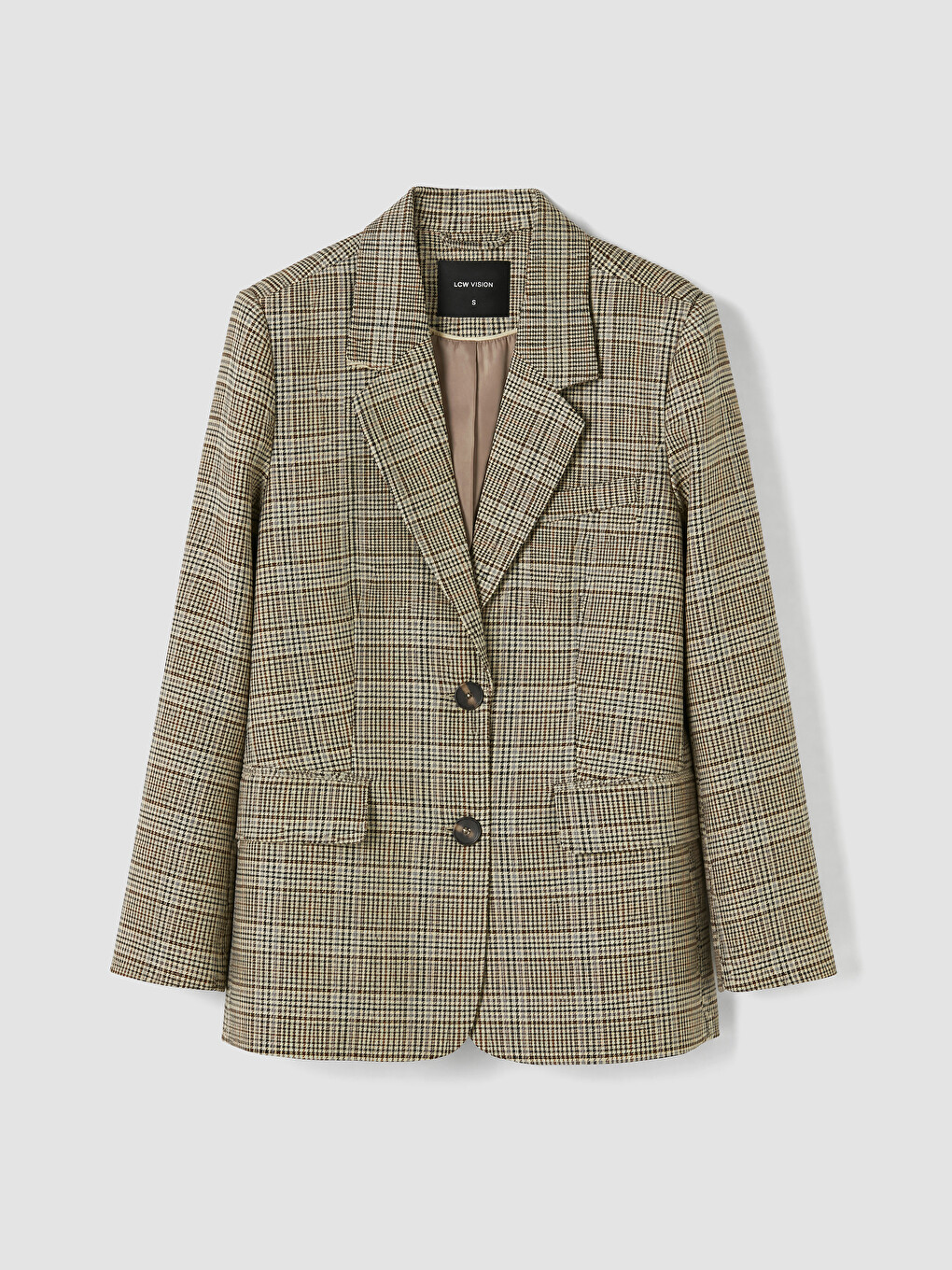Ekose Kadın Blazer Ceket