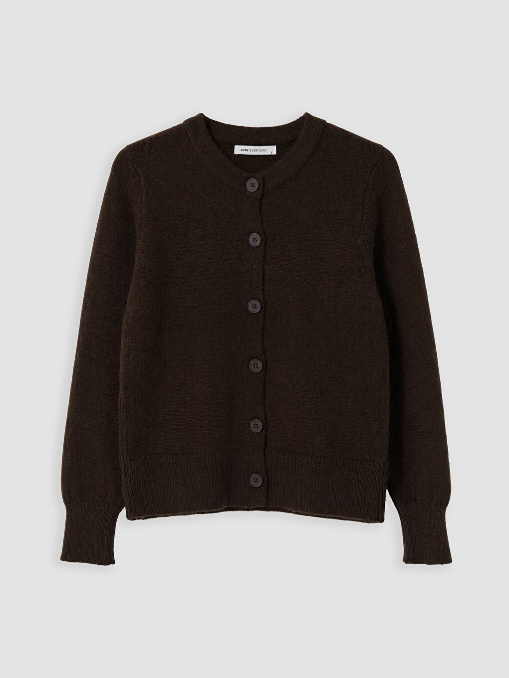 Cardigan En Maille À Col Rond Pour Femme-4