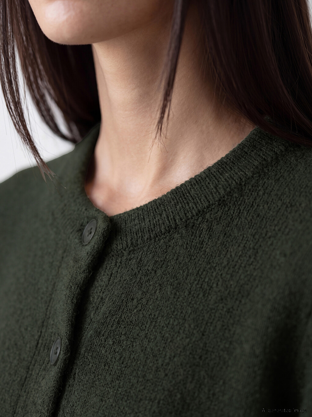 Crew Neck Women's Knitwear Cardigan-2