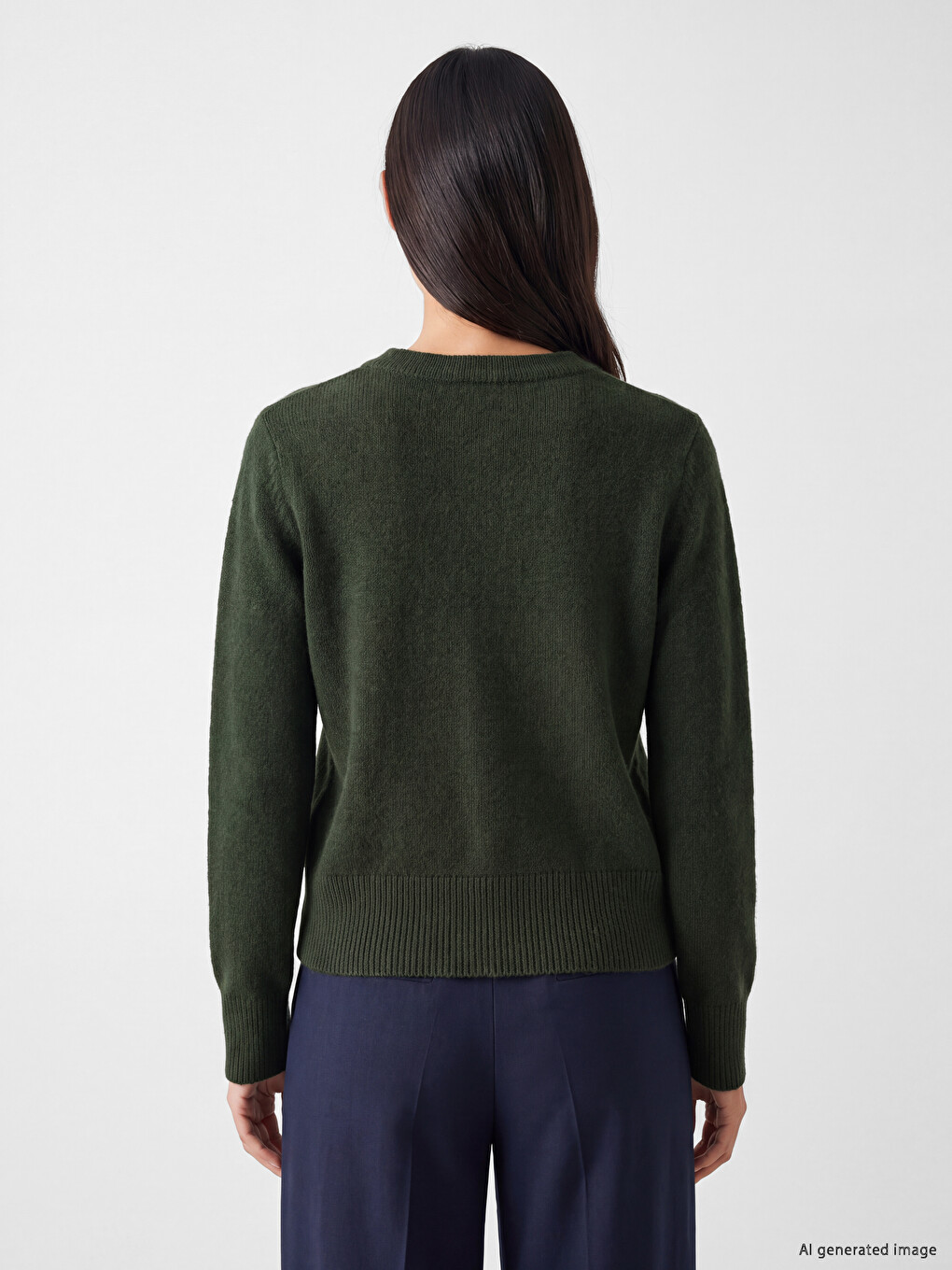 Crew Neck Women's Knitwear Cardigan-3