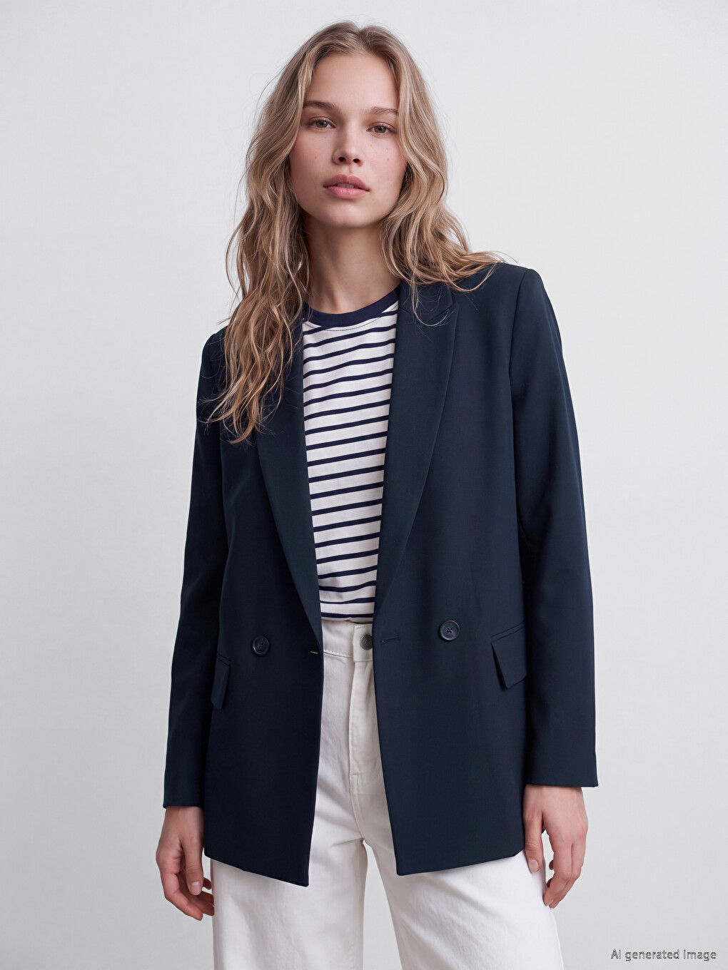 Frau Dunkelblau Blazer